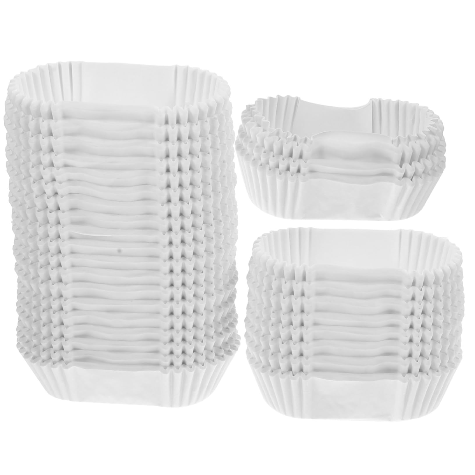 Ciieeo 4 Pièces Gobelet En Papier De Muffins Traiter Les Tasses Moules à Gâteaux Ovales De Gâteaux Gâteau En Papier Moules à Muffins Carrés Bol Tasse à Blanche