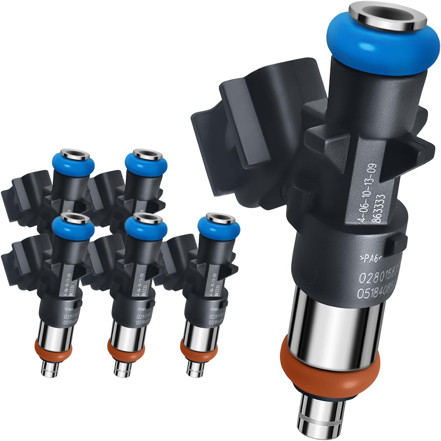 Set of 6 Fuel Injectors Fit for Jeep: Wrangler/Grand Cherokee, for Chrysler: 200/300/Town & Country, for Dodge: Grand Caravan/Journey/Charger, for Ram: ProMaster, 3.6L 2011-2019, # 0280158233