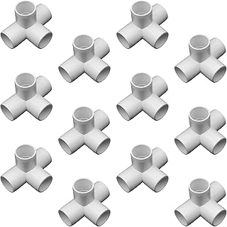 1 Inch PVC Fittings 4 Way 12-Pack