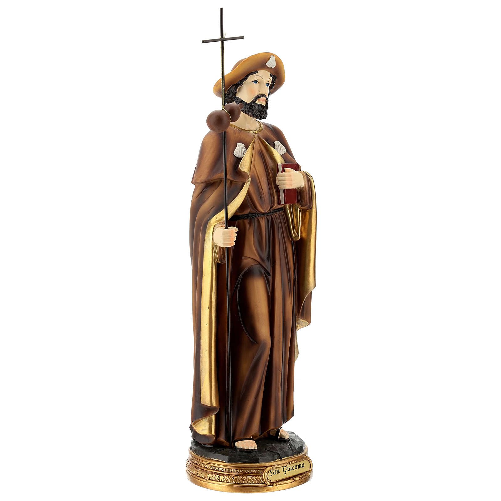 Holyart Statue in resina e PVC: Statua San Giacomo Maggiore 40 cm resina dipinta