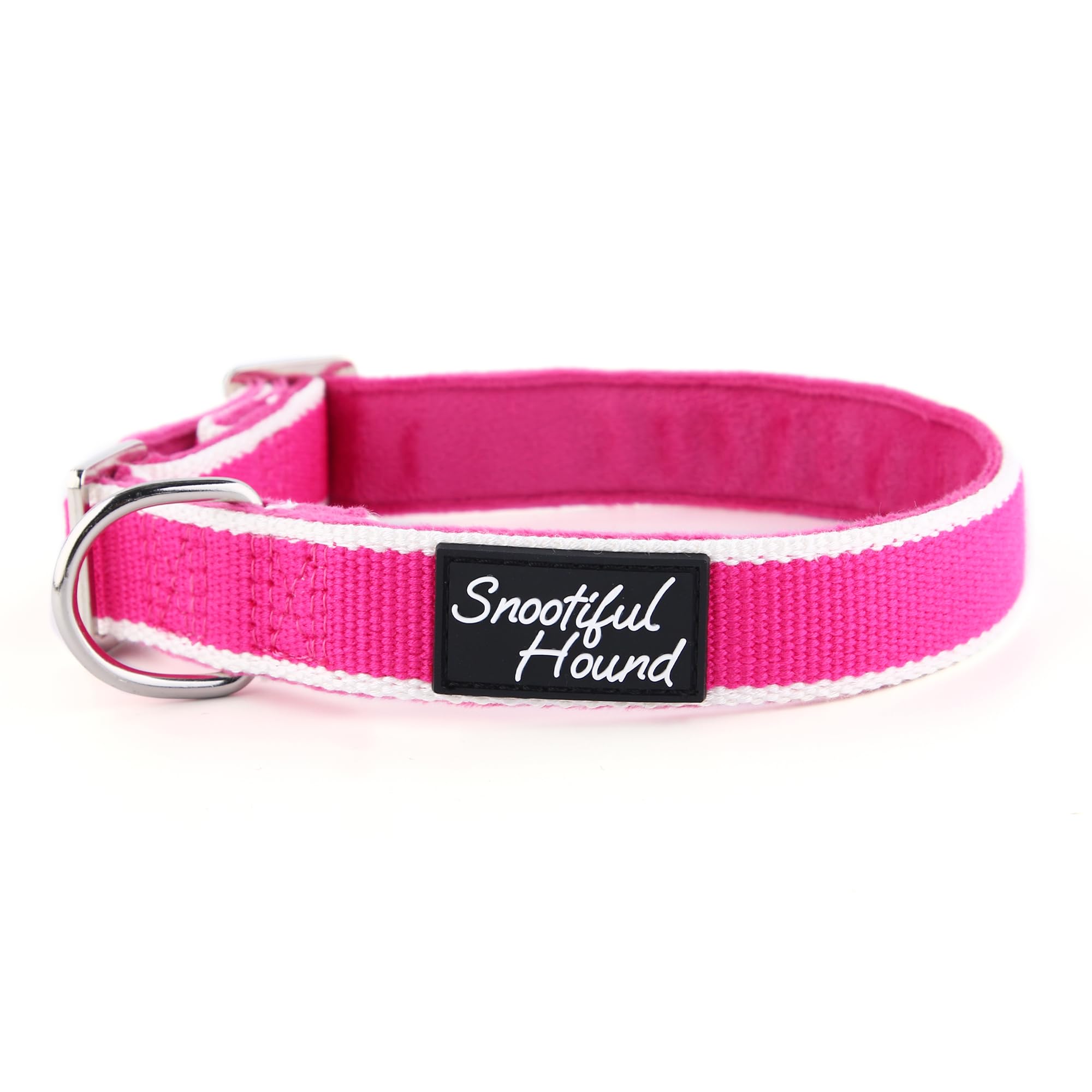 Snootiful Hound Buckleless Dog House Collar, Organic Bamboo & Soft Velvet Lining, Greyhound/Whippet House Collar