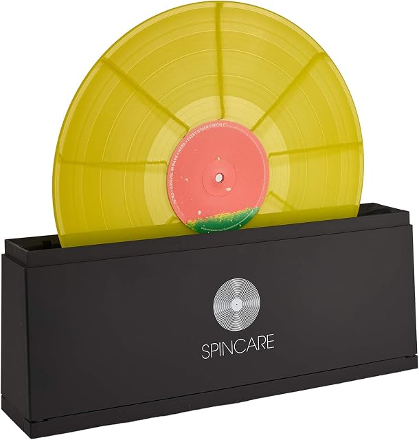 Vinyl Record Cleaner Kit by SPINCARE | Record Cleaning Machine Includes Washer Solution Drying Rack & Accessories | Cleans 500 LPs & Protects Labels