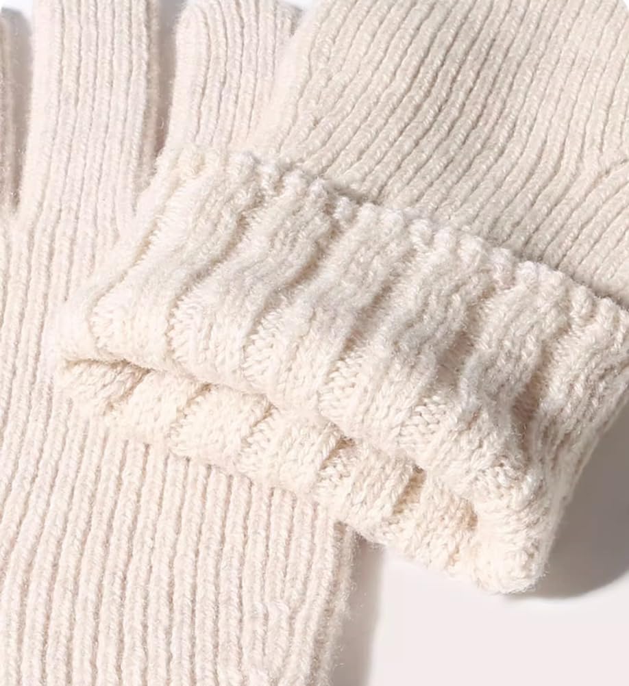 100% lana guanti invernali da donna jacquard knit pieghevole polsino elastico caldi guanti per adulti per la guida sms