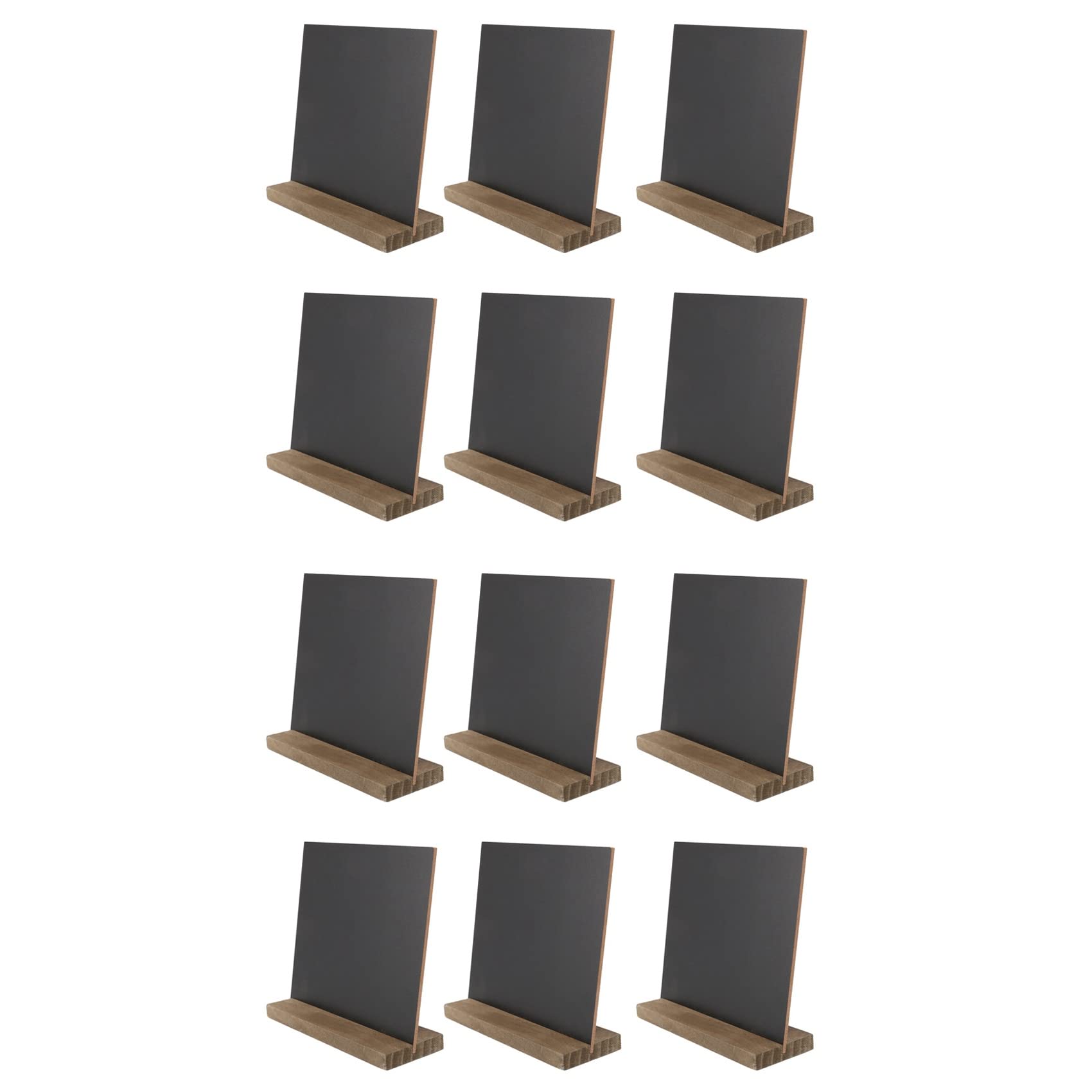 Panneaux de tableau à craie rustique 6x5 et socle en bois véritable pour décoration soignée