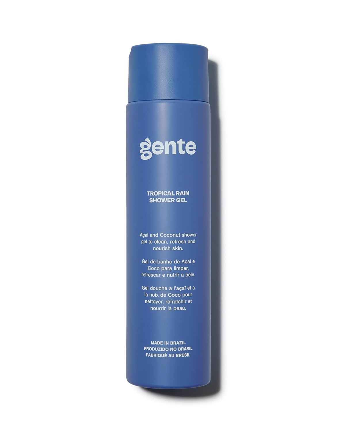 Gente Beauty Tropical Rain Shower Gel, Hydrating Body Wash with Acai & Coconut, Sulfate Free Cleanser for Soft, Smooth Skin, Daily Body Cleanser, 10.5 oz