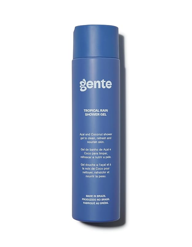Gente Beauty Tropical Rain Gel de Banho com Açaí e Coco, Sem Sulfatos, 310 mL