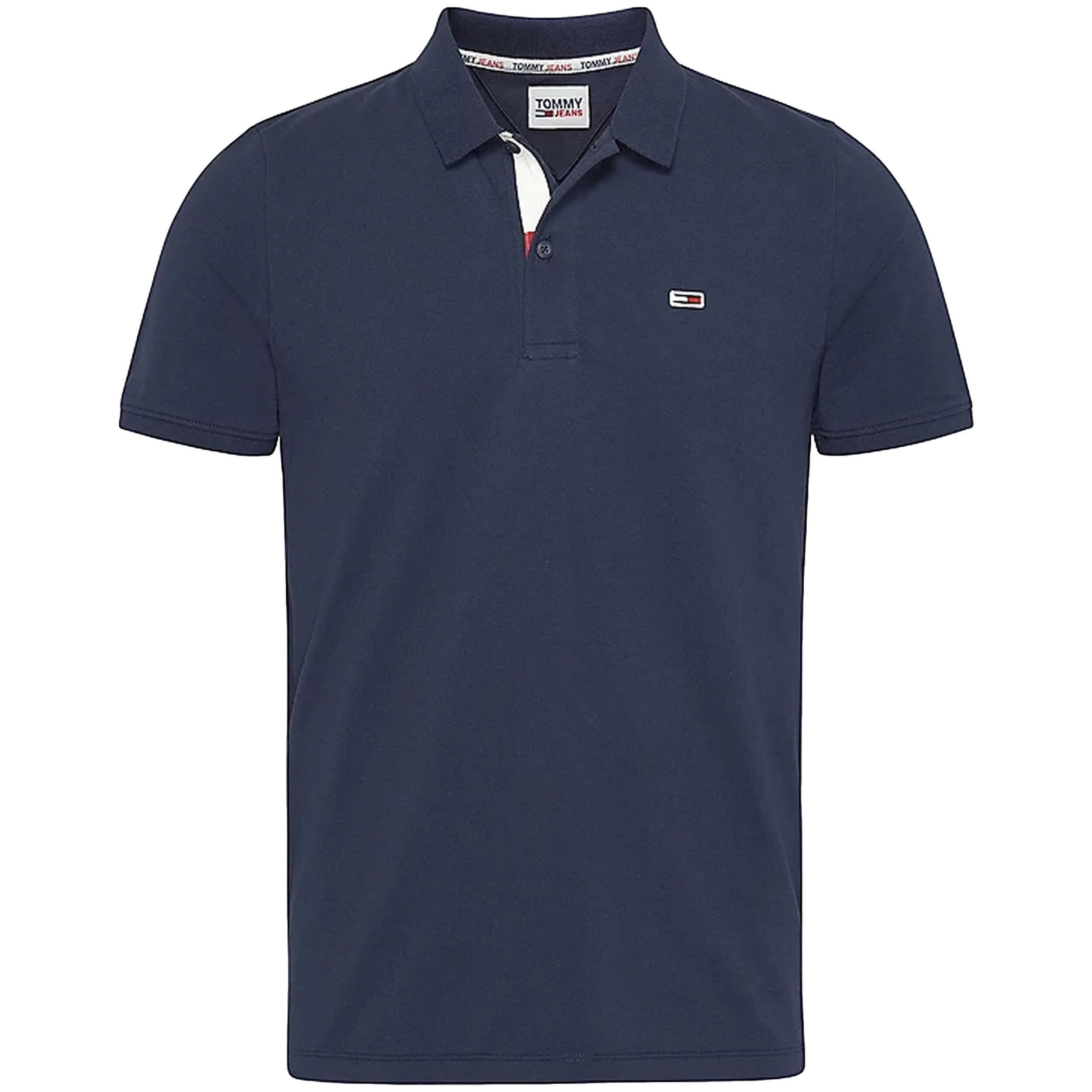 Tommy Jeans Tjm Slim Placket Polo Dm0Dm15370, Polo A Maniche Corte Uomo, Blu (Twilight Navy), S-image