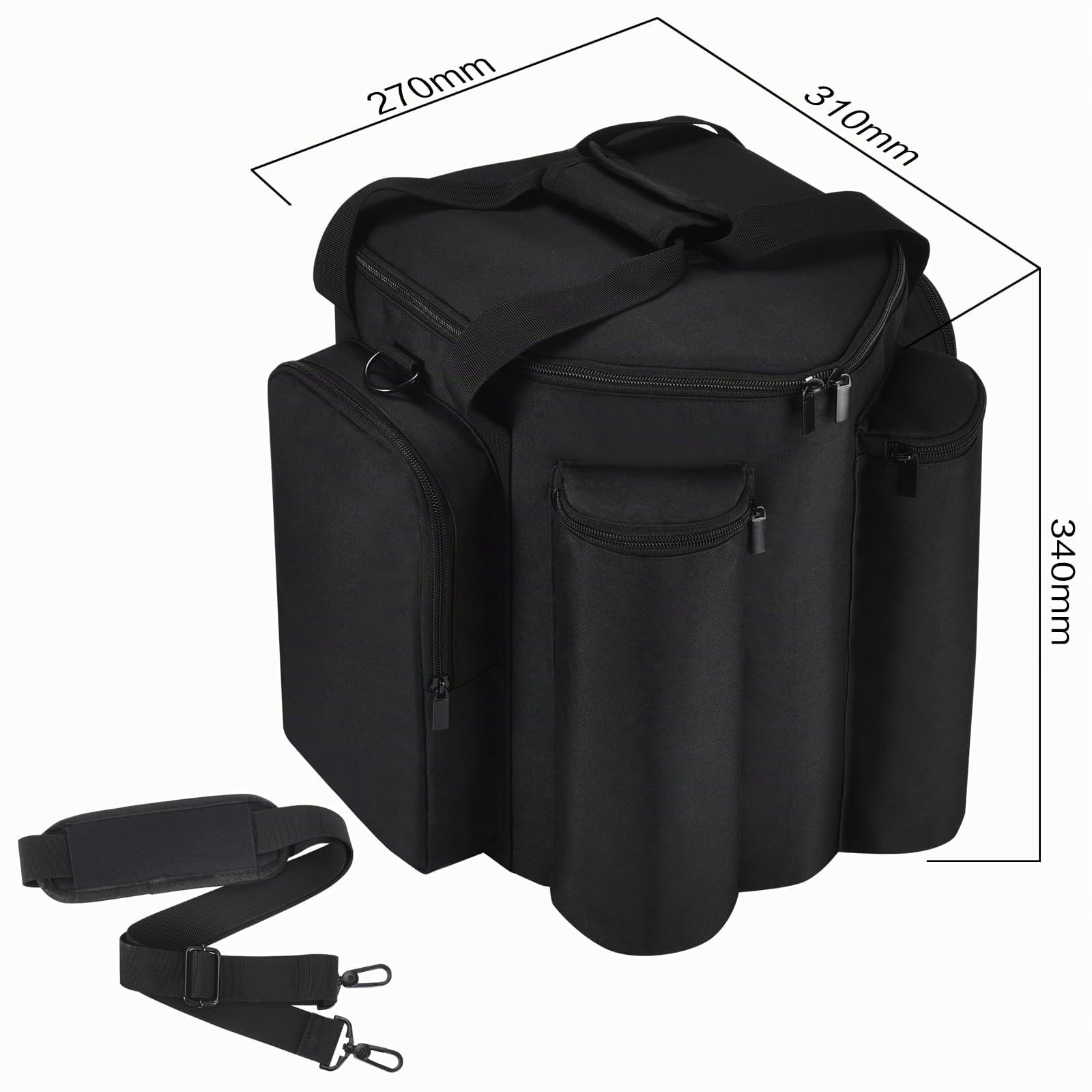 Custodia per Bose S1 Pro/S1 Pro+ Sistema PA SYSTEM,Borsa a Tracolla da Viaggio Compatibile con Bose S1 Pro/S1 Pro+ Sistema,Borse Extra per Microfono, Caricabatterie, Cavo, Accessori (Nero)