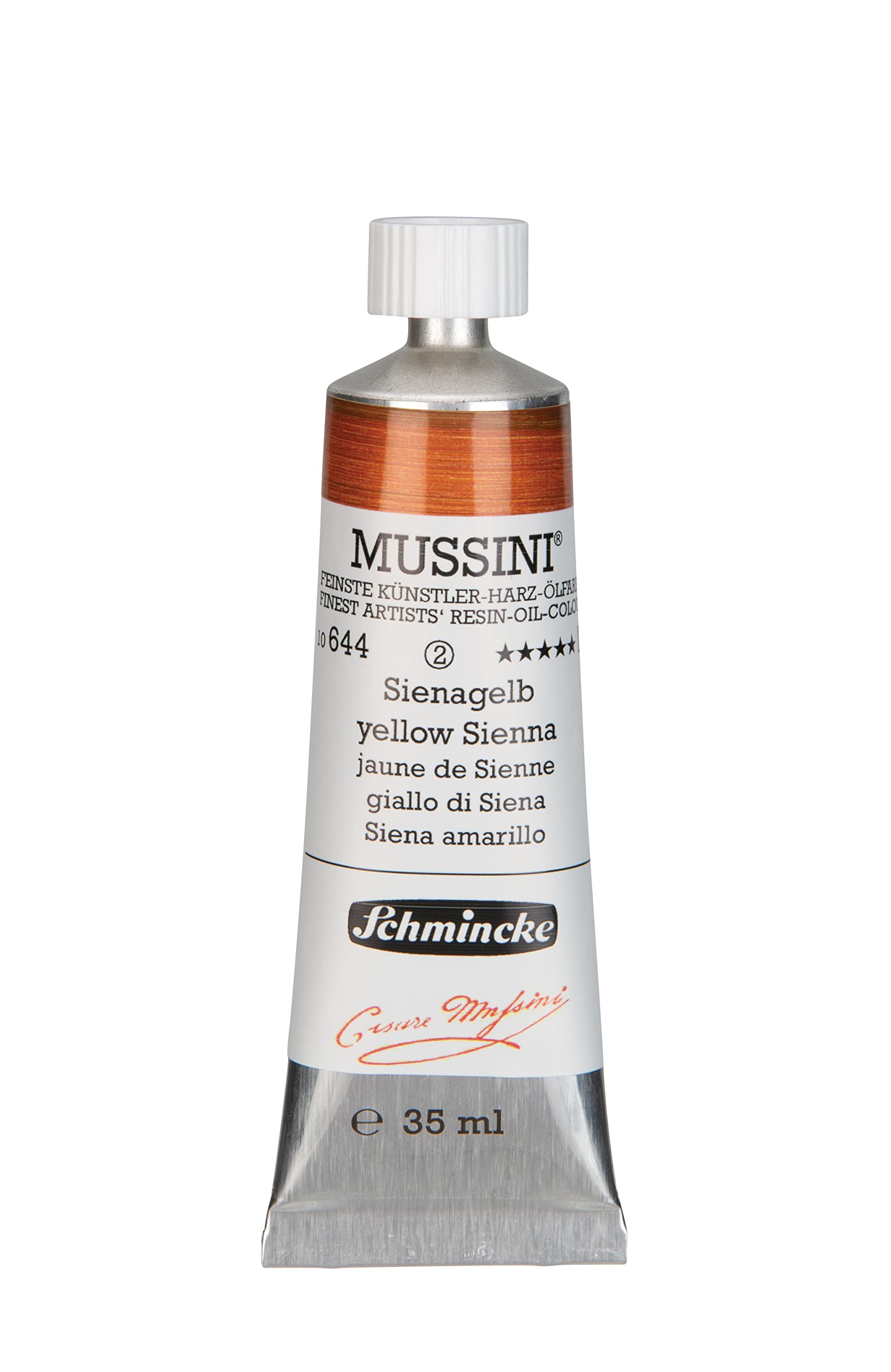 Mussini Huile Jaune Terre de Sienne 35ml peinture beaux arts