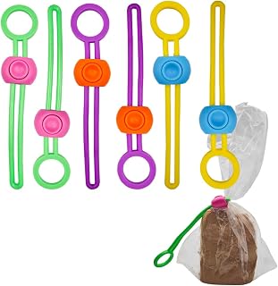 6Pcs Colour Adjustable Clay Bag Tie, Studio Ties & Ceramic Tool Strap,Silicone Pottery Tool Ties Bag Closure for Bundling and Securing Bag——Ideal for Clay Sculpting Enthusiasts