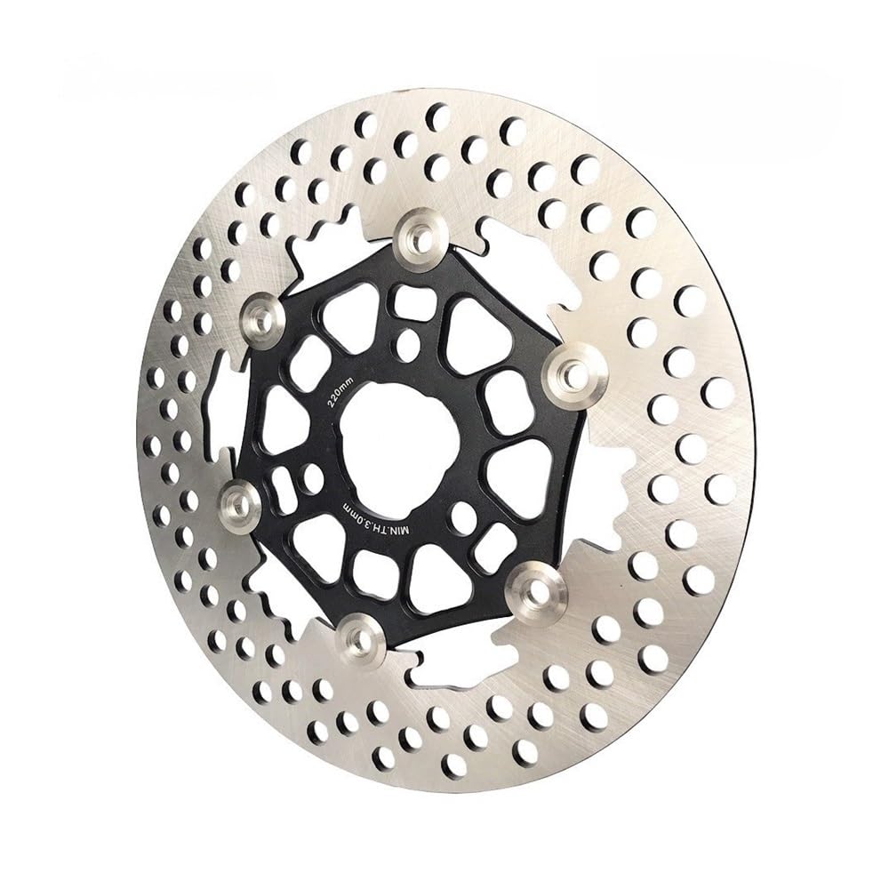 moto Rotore Disco freno posteriore Disco Freno Universale Flottante Per Moto, 220 Mm, Per Passo Del Foro 57, Per Scooter, Sportive, Accessori Di Ricambio