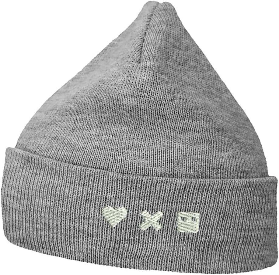 Mens Beanie Knit Hats Love Death Robots Embroidered Unisex Casual Beanies Hats for Winter