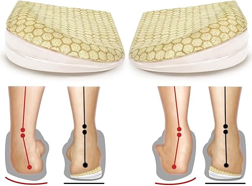 Miniatura 8 de BIGGCOOL Plantillas correctivas para supinación y sobrepronación, plantillas ortopédicas de cuña de talón medial y lateral para alineación de pies
