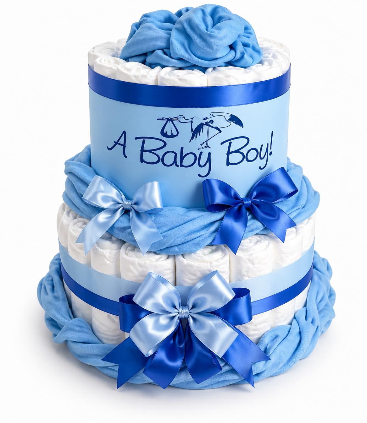 Windeltorte Jungen | It's a Boy! | Geschenk zur Geburt & Taufe