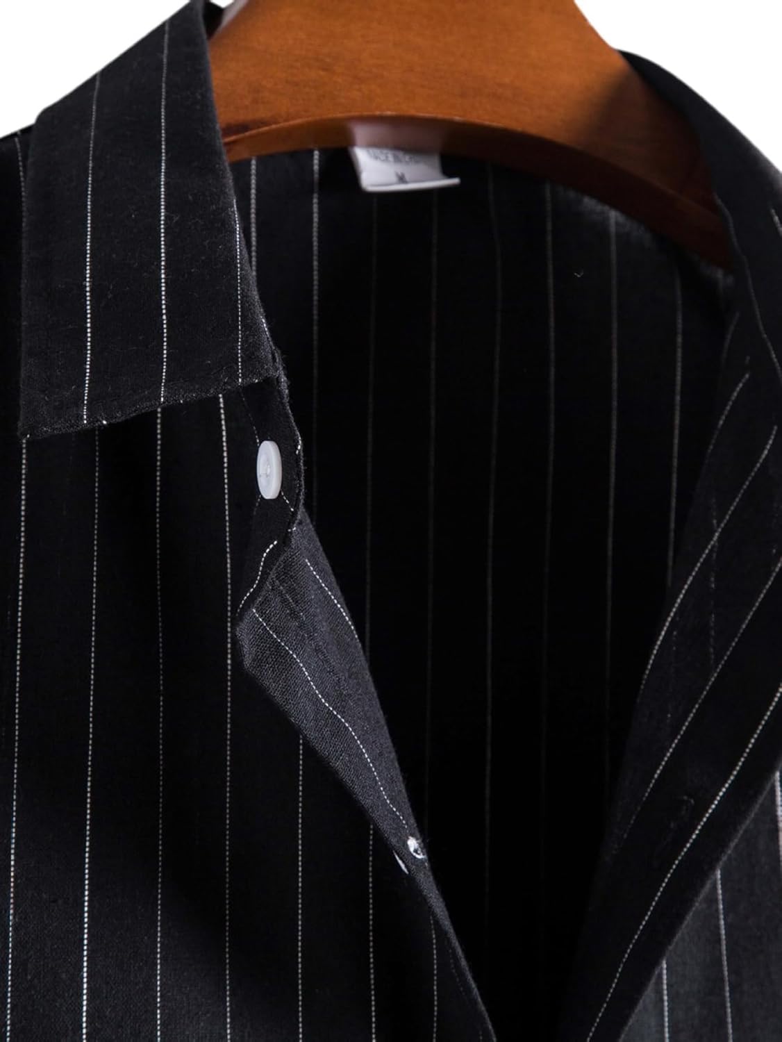 Men's Hawaiian Striped Summer Shirts Button Down Short Sleeve Casual Beach Vacation Shirt - Image 2