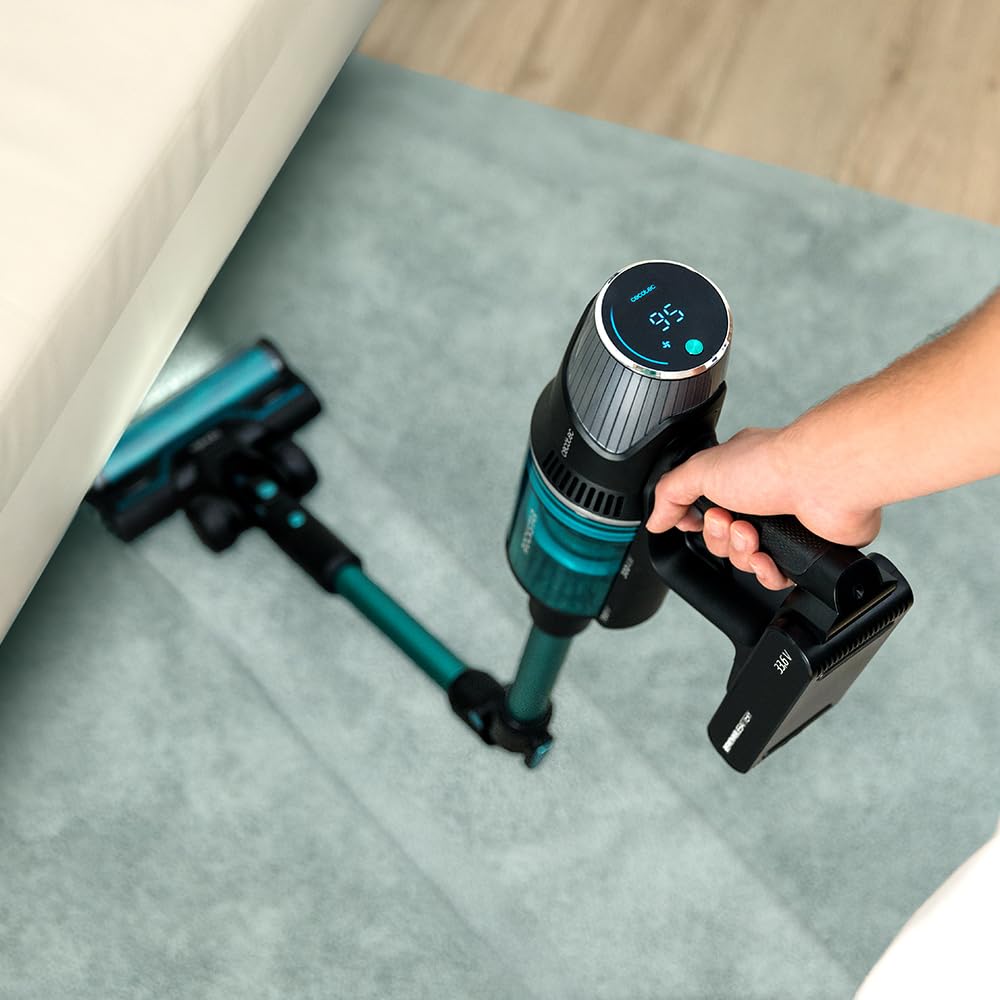 Cecotec Scopa Elettrica senza Fili Conga Rockstar RX50 Pet Flex X-Treme. 300AW, 750W, 30 kPa, Spazzola XL, Autonomia in Eco di 90 minuti, Tubo flessibile, LED e Testina per animali domestici