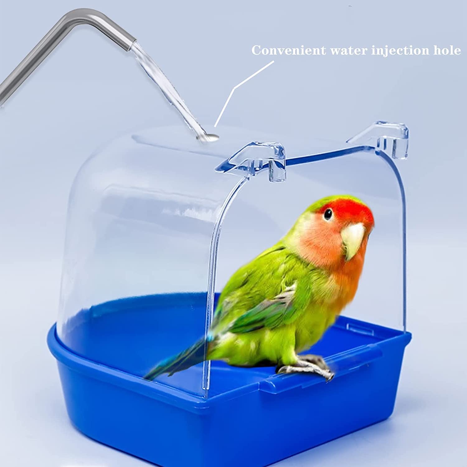 Caged Birds Bathing Tub for Small Birds Canary, Budgerigar, Cockatiel, Lovebird - Multicolour-Lovely Pet's Kingdom 1