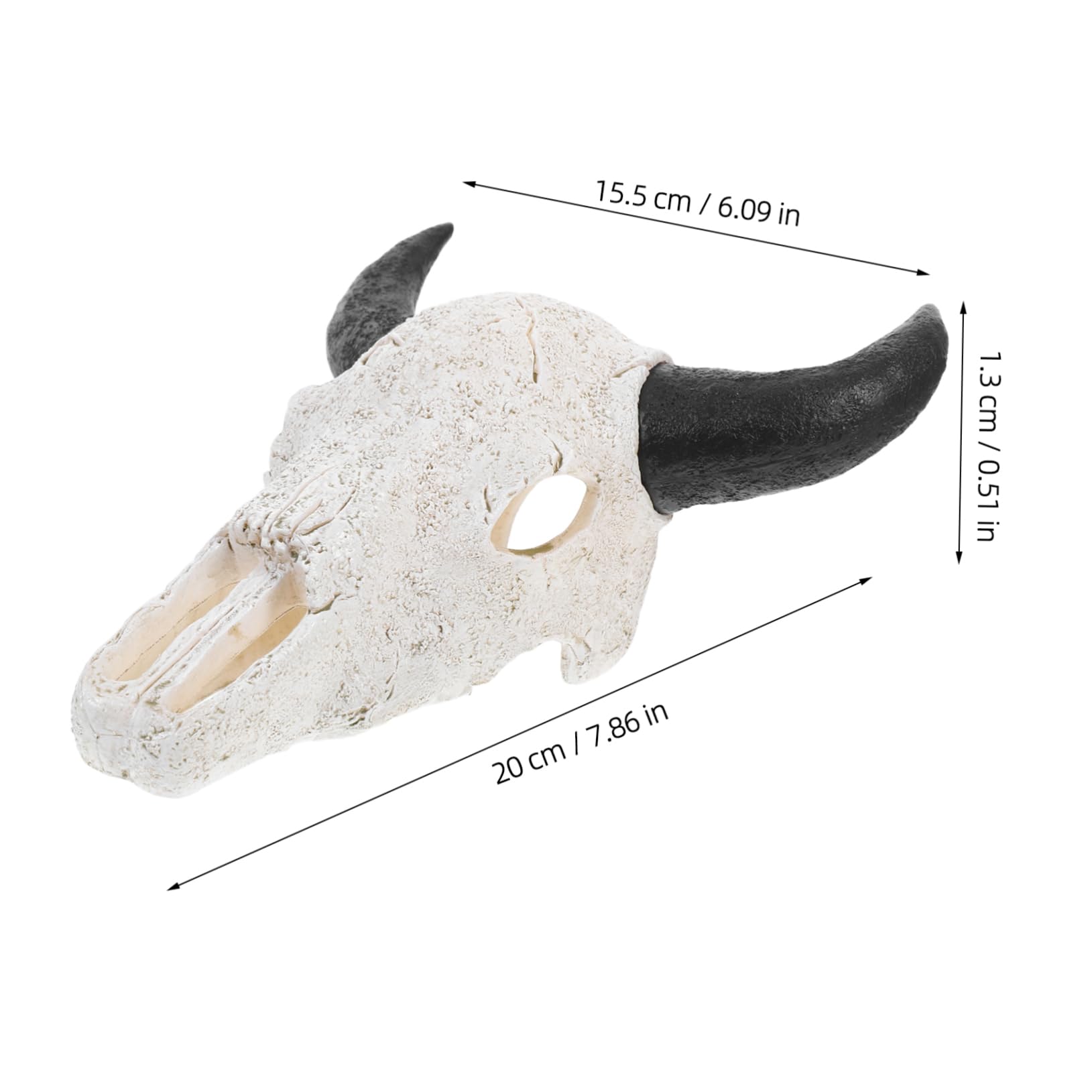 Cabilock Hanging Bull Skull Wall Decor Cow Skull Head Wall Art for Home Office Party