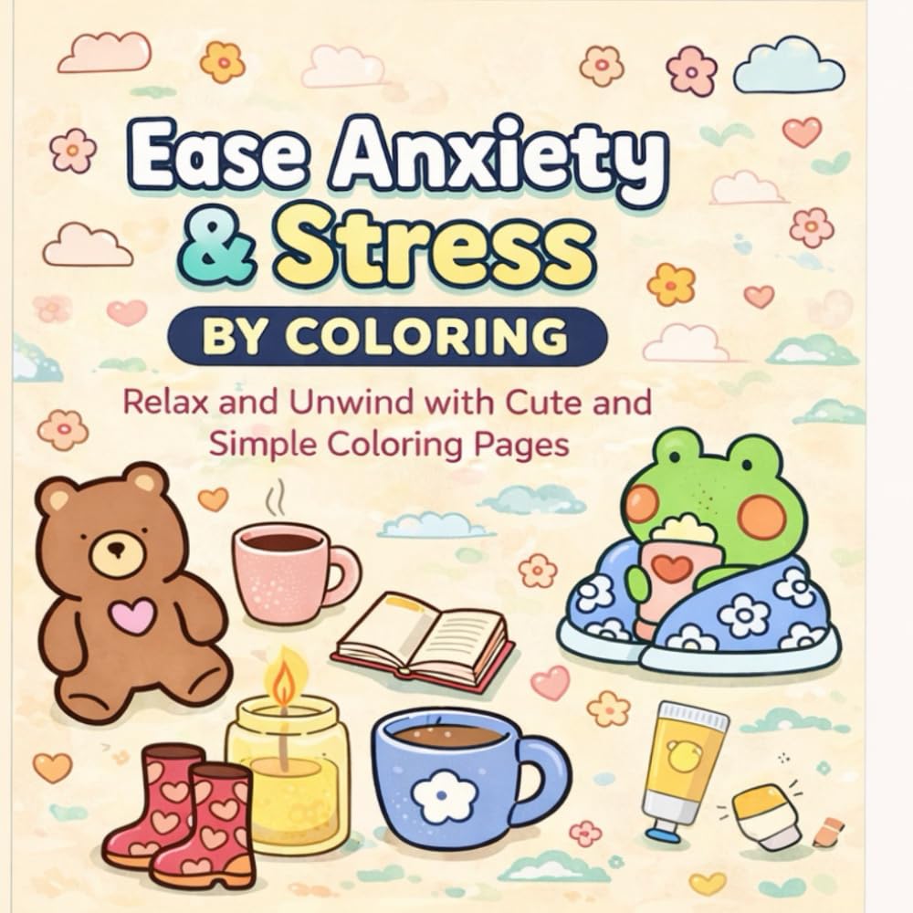 Sweet Adventures Coloring Book Cute Animals, Cozy Scenes & Nature Fun for Kids and adults