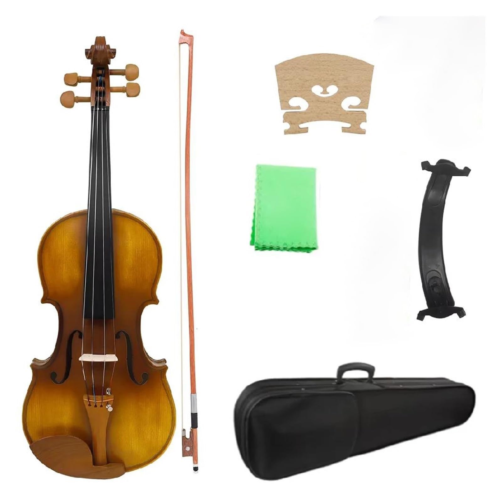 Violino 4/4 Vintage In Legno Massello Acustico Violino(1SET)