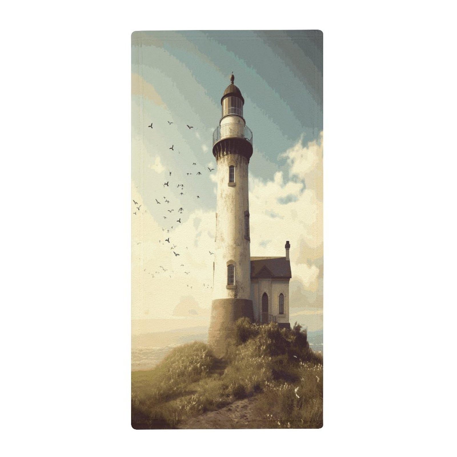 Fekiloot Style Old Lighthouse Towels For Bathroom, Bath Towels 13.8 X 28.7 Inch, Hand Towel Multipurpose Use As Bath Fitness, Bathroom, Shower, Sports, Yoga Towel
