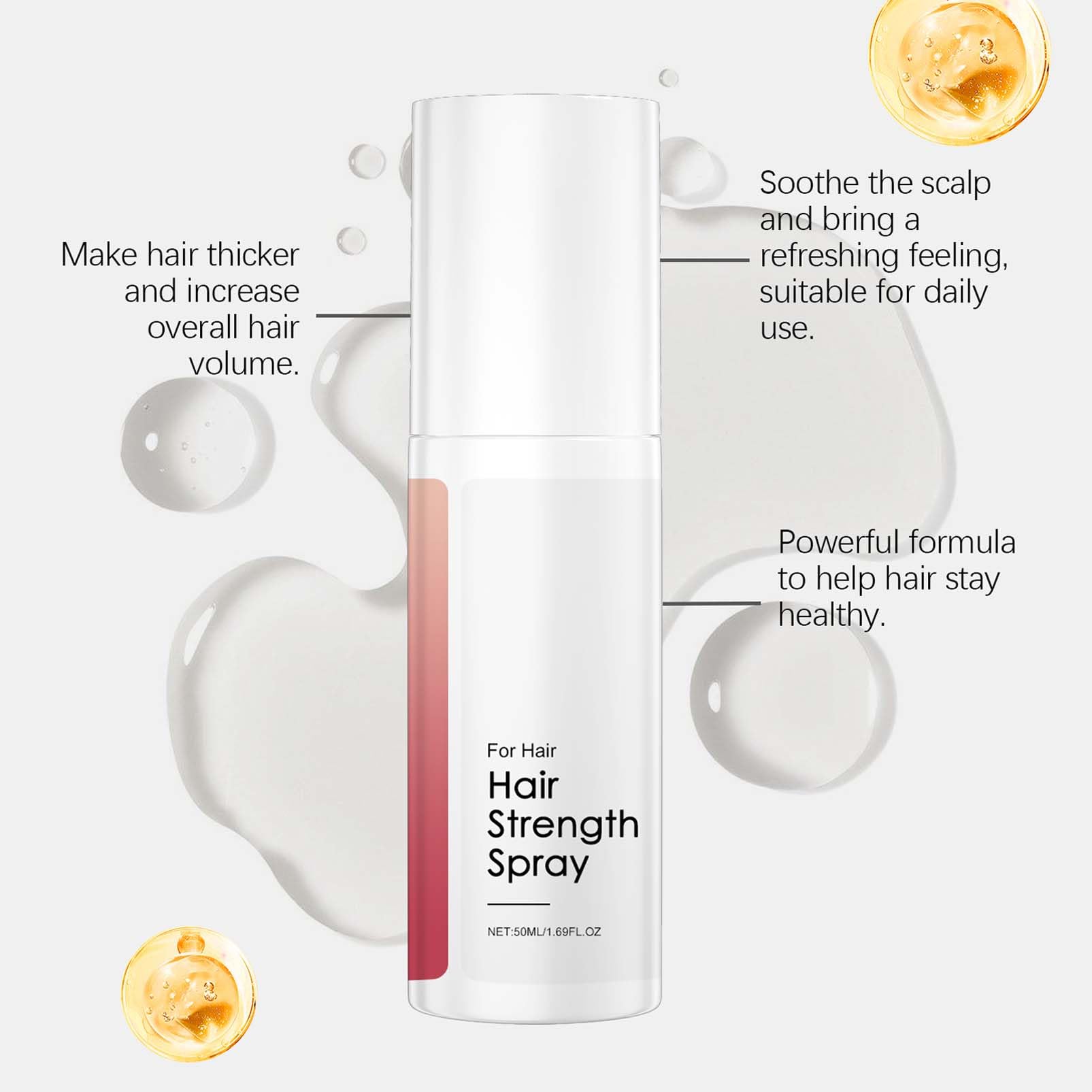 Spray do wzrostu włosów, 50 ml serum na wzrost włosów, Hair Revive Serum do przerzedzających się włosów, objętość włosów, przeciw wypadaniu włosów, pielęgnacja i nawilżanie włosów, grubszy spray na