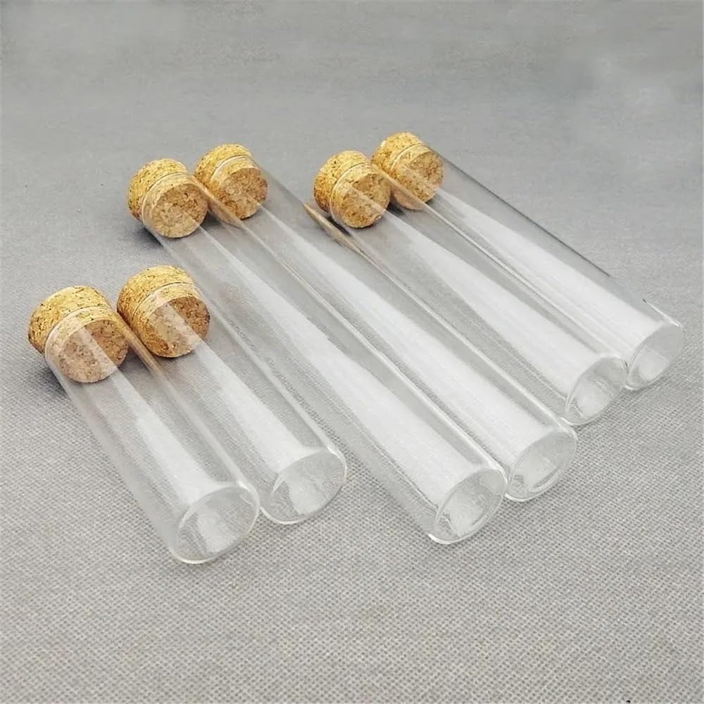 Außendurchmesser 30 mm, flacher Boden, Reagenzglas aus Glas mit Korken, Laborglasreagenz(30x200mm 15pcs)