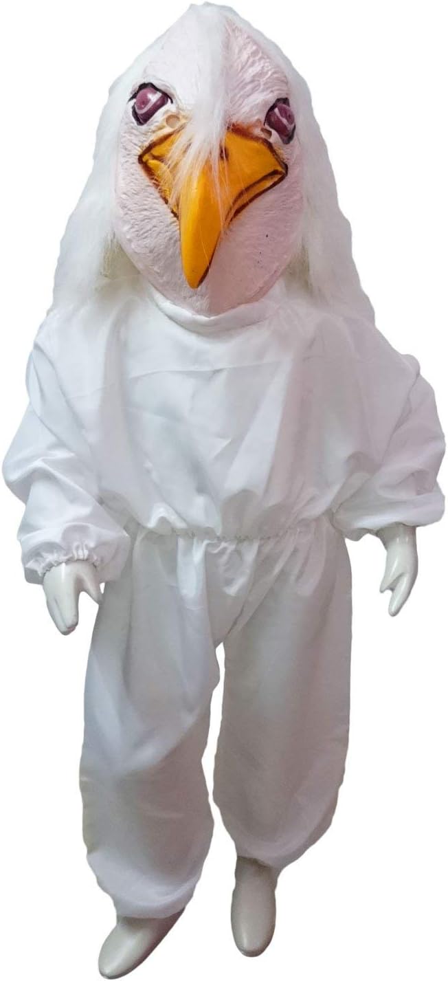 BookMyCostume Jatayu White Old Vulture Giddh Bird Ramayana Kids & Adults Fancy Dress Costume 4-5 years