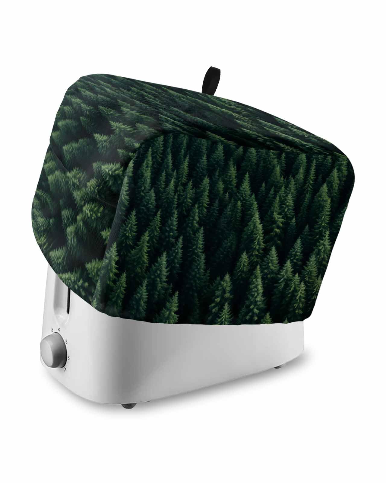 Forest Green Tree 4 Slice Toaster Cover Small Appliance Cover Toaster Dustproof Fingerprint Protectors Machine Washable, Spring Summer Wilderness Nature Landscape