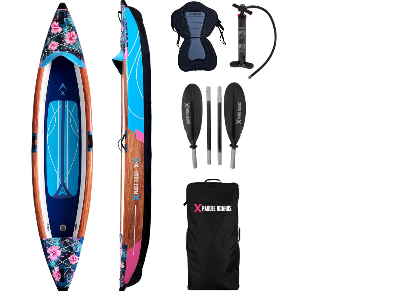 Canoa Kayak Inflable 1 Plaza Dropstitch 366 x 75 x 42 cm K-Hawaii