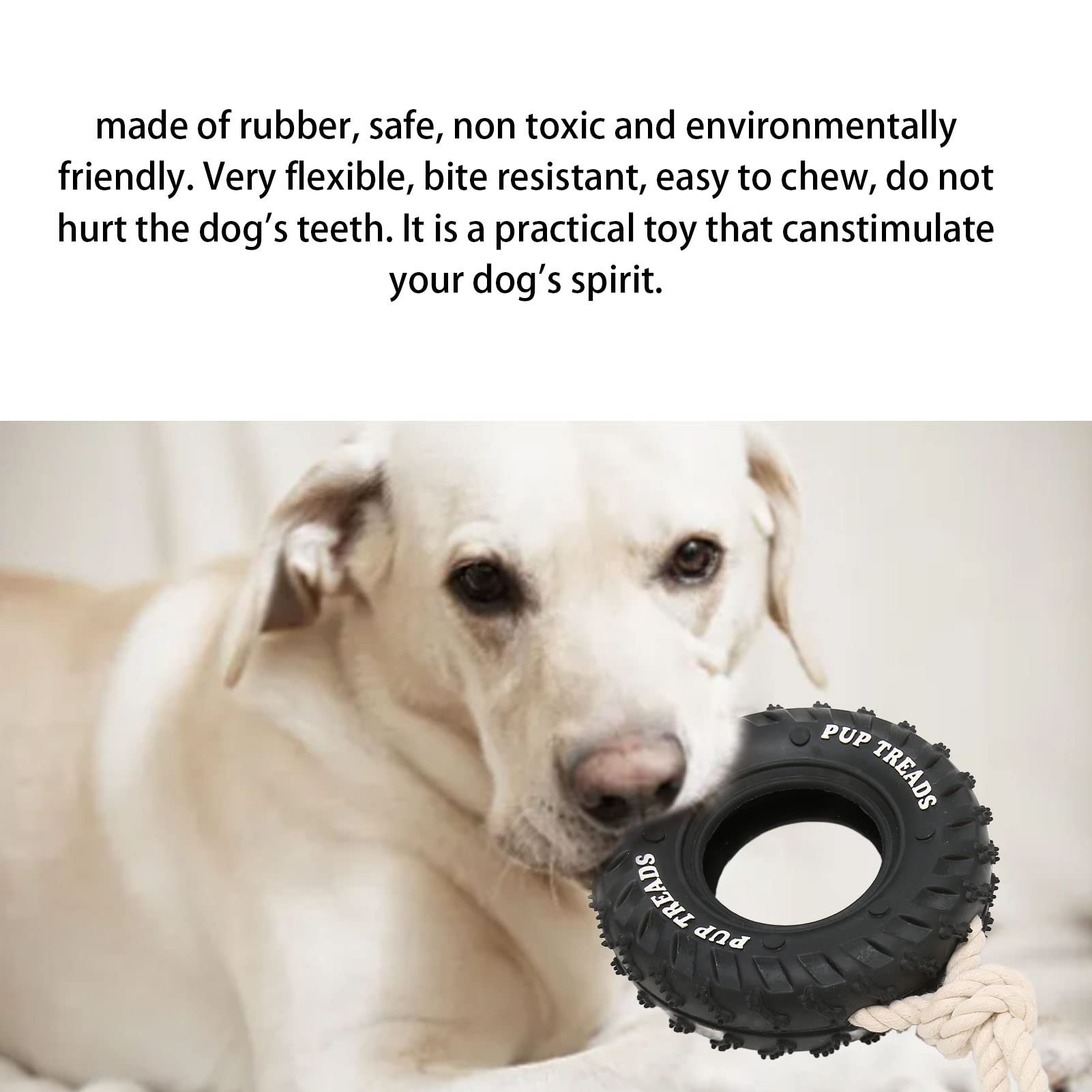 Akozon Masticar Neumáticos para Perros Resistente a Las Mordeduras Dispensador de Golosinas Remolcador Agresivo para Perros con Cuerda para Perros Medianos y Grandes Azul Masticar