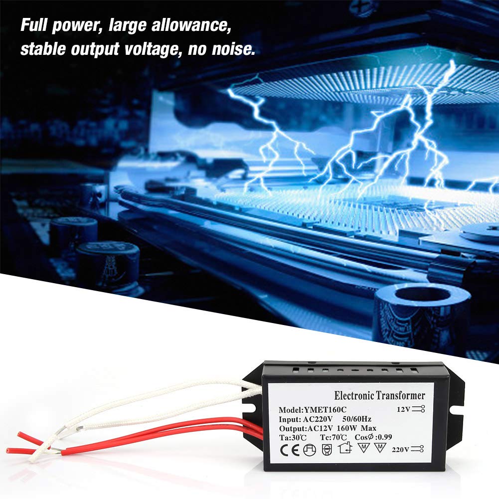 Transformator 220-240 V naar 12 V AC 20-60 W, komt overeen met de uitgangsspanning, voor halogeenlampen