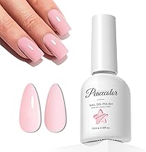 Peacecolor Semi-Permanent Nail Polish, Pink, 10 ml Soak Off UV Gel Polish Semi-Permanent Gel Polish Nail Art Manicure Salon DIY