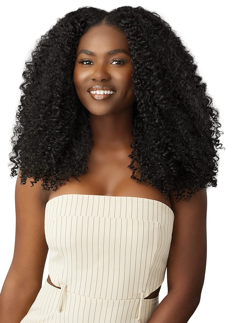 Outre Big Beautiful Hair Clip-In - 9pcs - Bohemian Curl 14" (NATURAL BLACK)