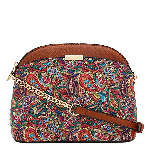 Sac à bandoulière avec chaîne et motif cachemire pour sublimer vos soirées chic