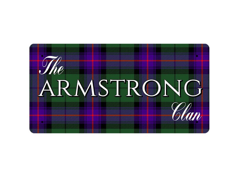McMug - The Armstrong Clan (Armstrong Modern Tartan) - Metal Sign, Decorative Sign, 200mm x 100mm