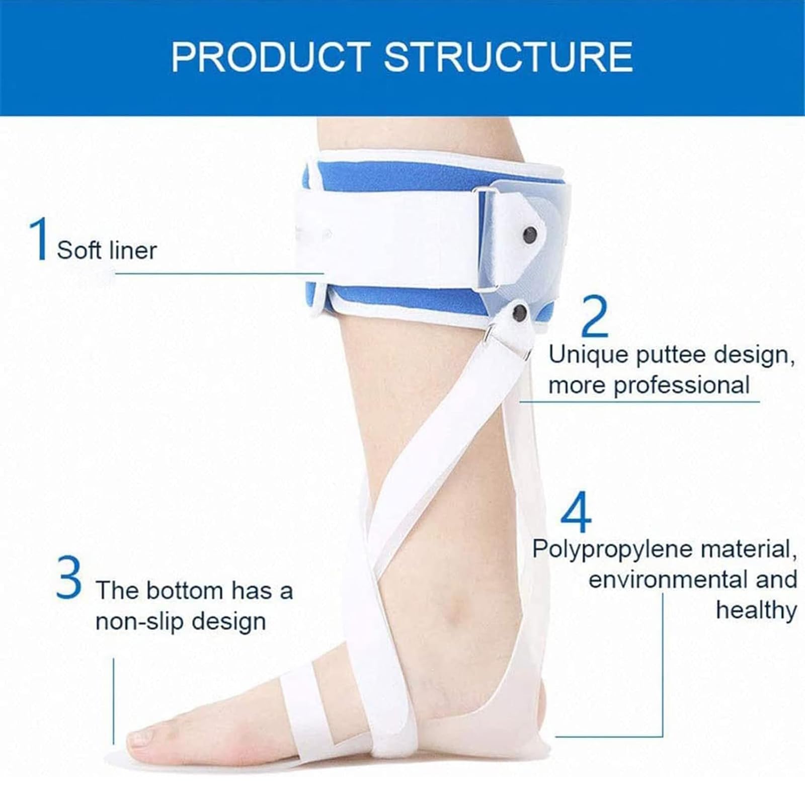 Ortesis para caída de pie, férula de tobillo ajustable AFO, soporte para pies, corrector de pie para dolor de artritis, fascitis plantar y espolón calcáneo, para aliviar el dolor, izquierda, S