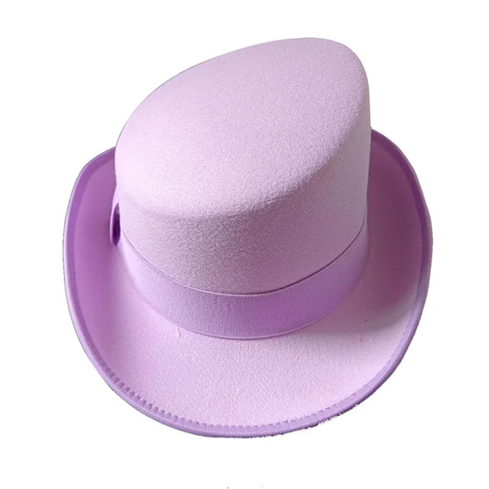 Sombrero Copa Sombrero de Fieltro de Copa Alta, Sombrero de 9 Colores, Sombrero mágico, Sombrero de Copa for Hombre(Purple)