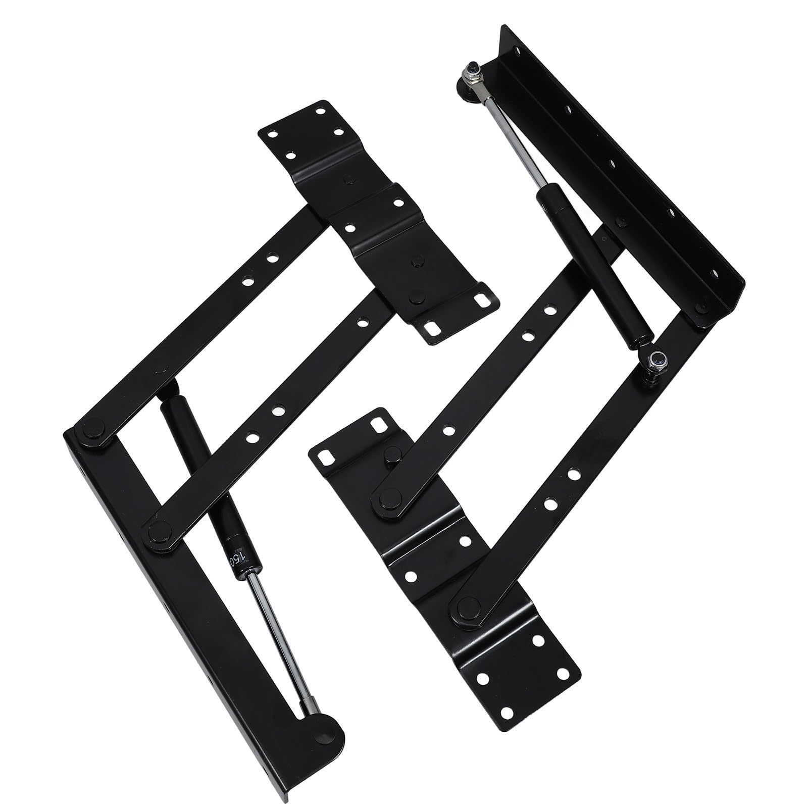 Soporte Elevador de Muebles Plegable de Hierro Negro, 1 Par