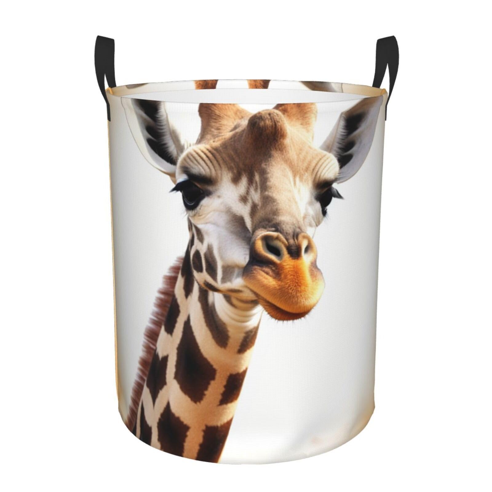 Large Laundry Basket Cute giraffe Laundry Hamper Freestanding Tall Clothes Hamper Foldable Washing Bin Clothes Bag Collapsible Clothes Hamper for Laundry, Bedroom, Dorm