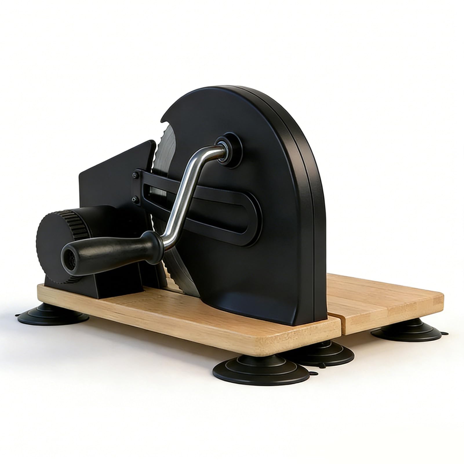 Fabater Cortador de Pan Manual para Pan de Masa Fermentada Casero, Herramienta de Corte de Manivela con Espesor Ajustable, Hoja de Acero Inoxidable para Cortar Uniformemente Panes Crujientes y