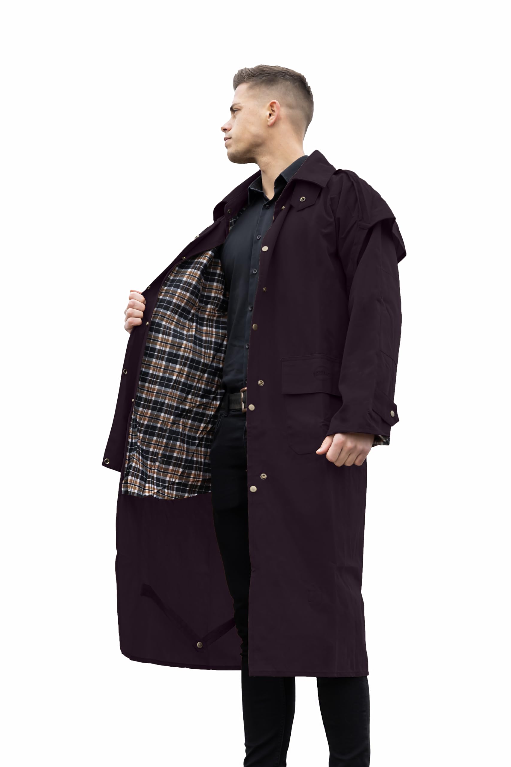 RESISTANCE Unisex Oilskin Duster Coat Mantel (0er Pack)