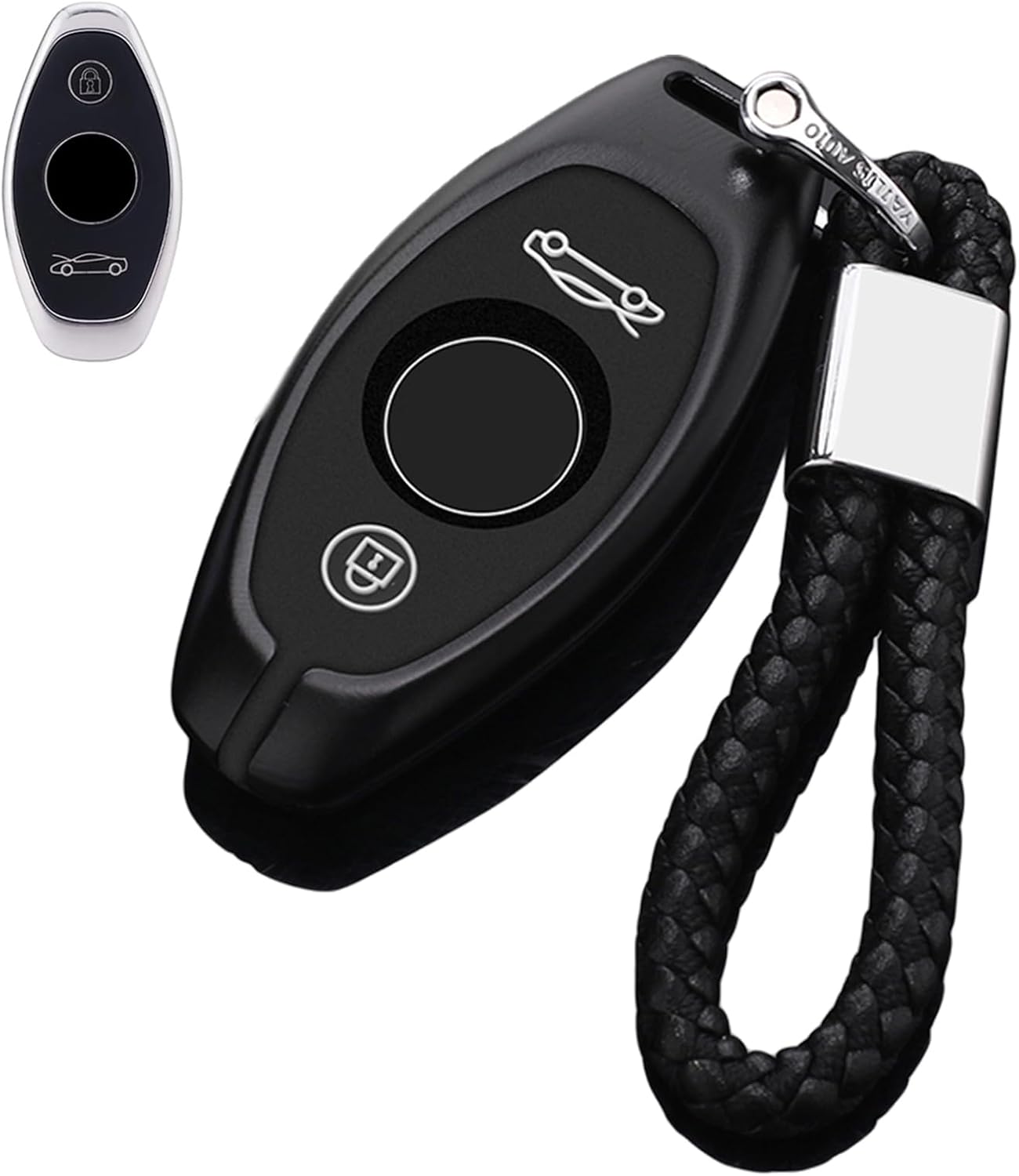 Aluminum Alloy Remote Key Fob Case Cover Protector Shell Accessories Compatible with McLaren 720S 570S 540C 570GT 600LT(Black)