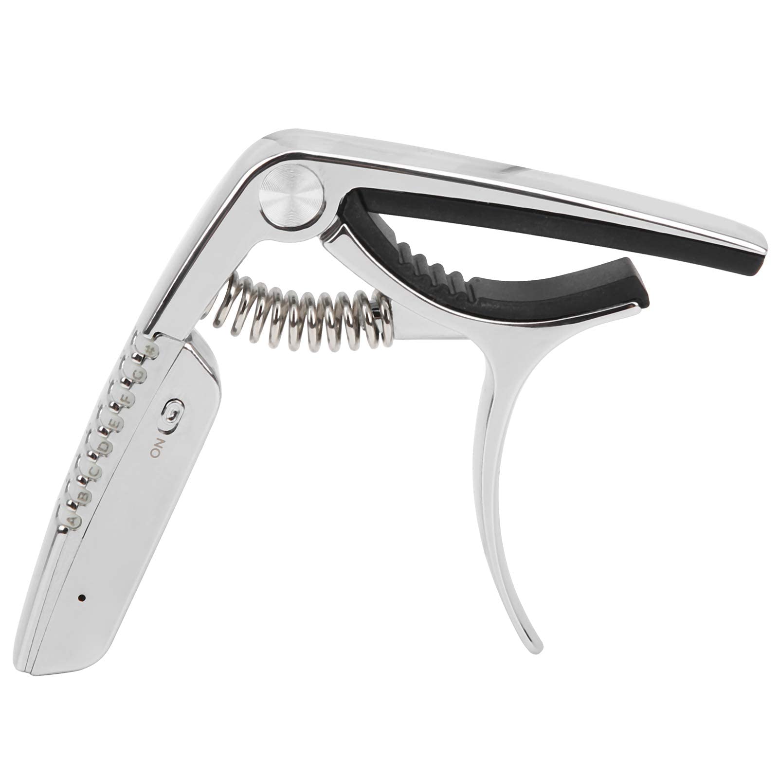 Guitar Capo, Guitar Capo Tuner in lega di zinco Display a LED 2 in 1 adatto per chitarra acustica, chitarra elettrica e ukulele(nero) Accessori Per Prestazioni