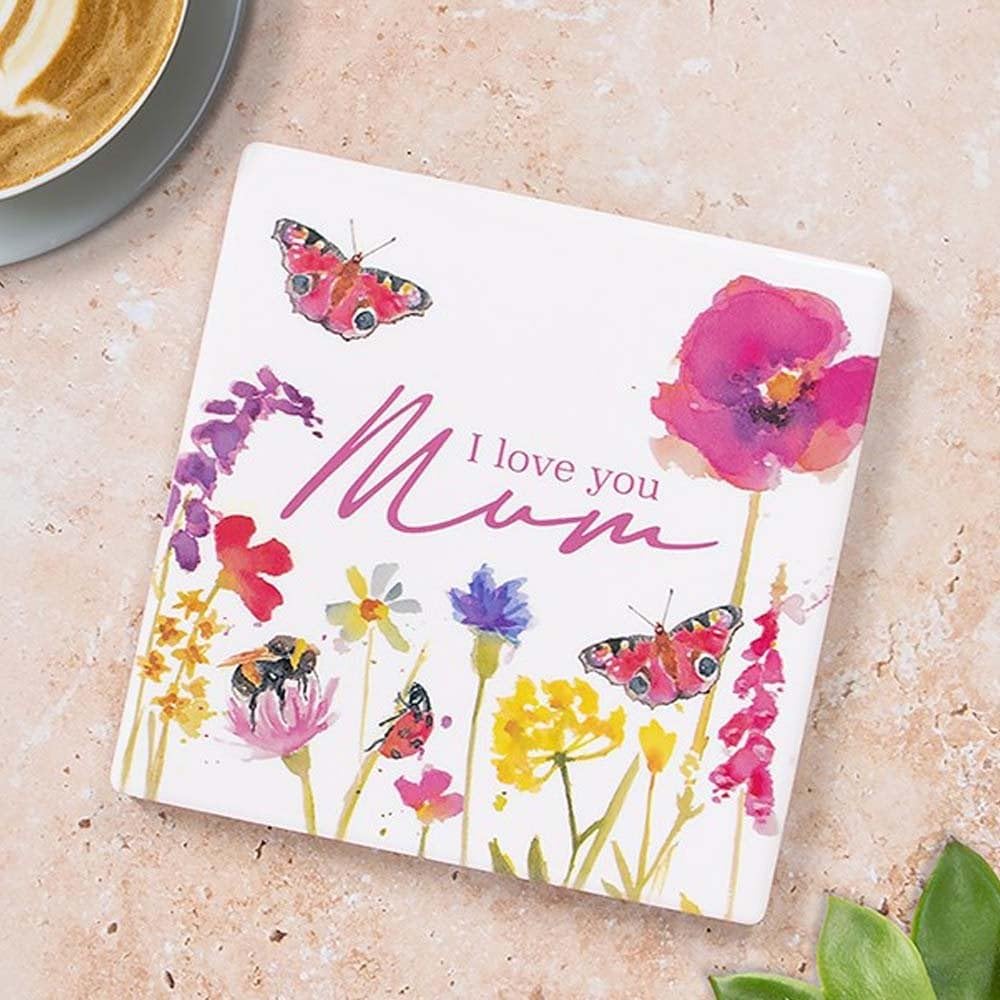 Lesser & Pavey I Love You Mum Fine China Coaster
