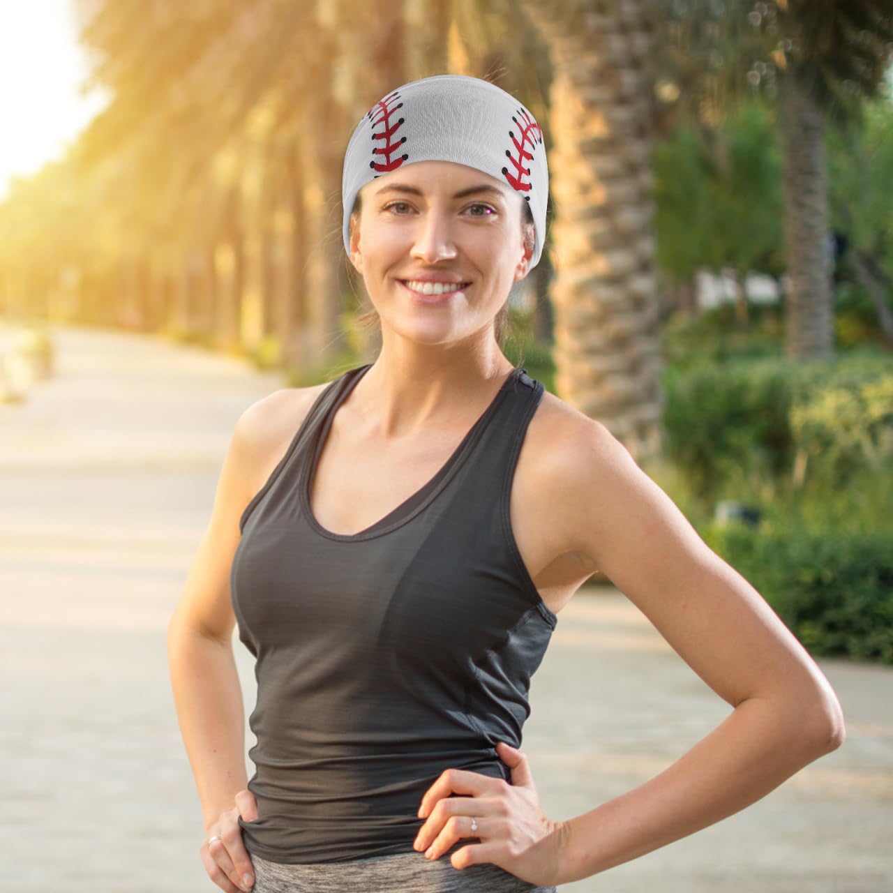 FRCOLOR 3pcs Headband Cozy Hair Bandanas Softball Baseball Hair Ties for Men and Girls Fitbity Fabric Elastic Decor - Image 4