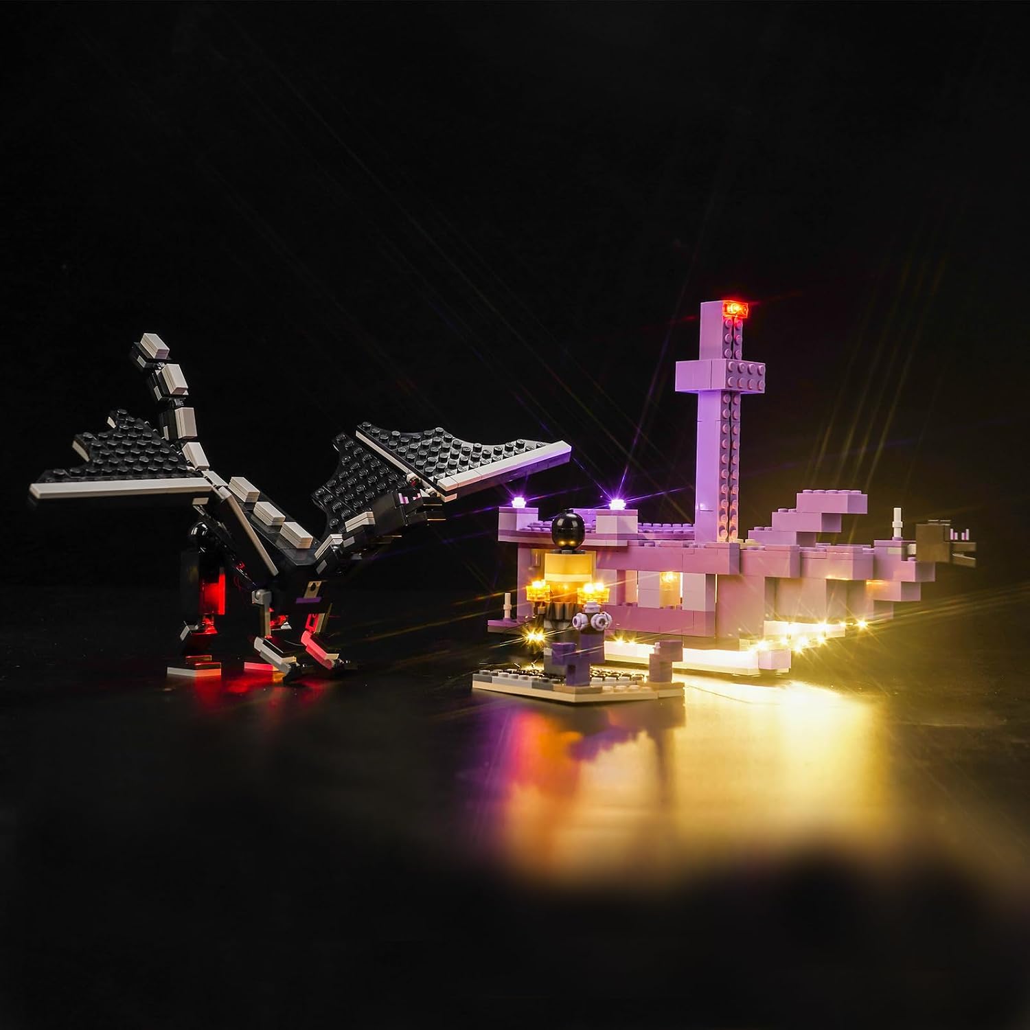 LocoLee LED Light Kit Compatible with Lego 21264 The Ender Dragon and End Ship - No Models Only Light, Creative Lighting Set Accessories Compatible with Lego 21264 Set image 4
