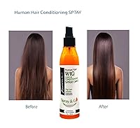Vista 8 de Awesome Peluca de cabello humano sin enjuague en aerosol, pH 5, desenredante y fácil de peinar, promueve la seda, el brillo y la frescura, evitando