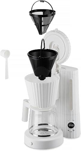 Miniatura 6 de Alessi Cafetera de goteo Plissé. Enchufe de EE. UU. Blanco
