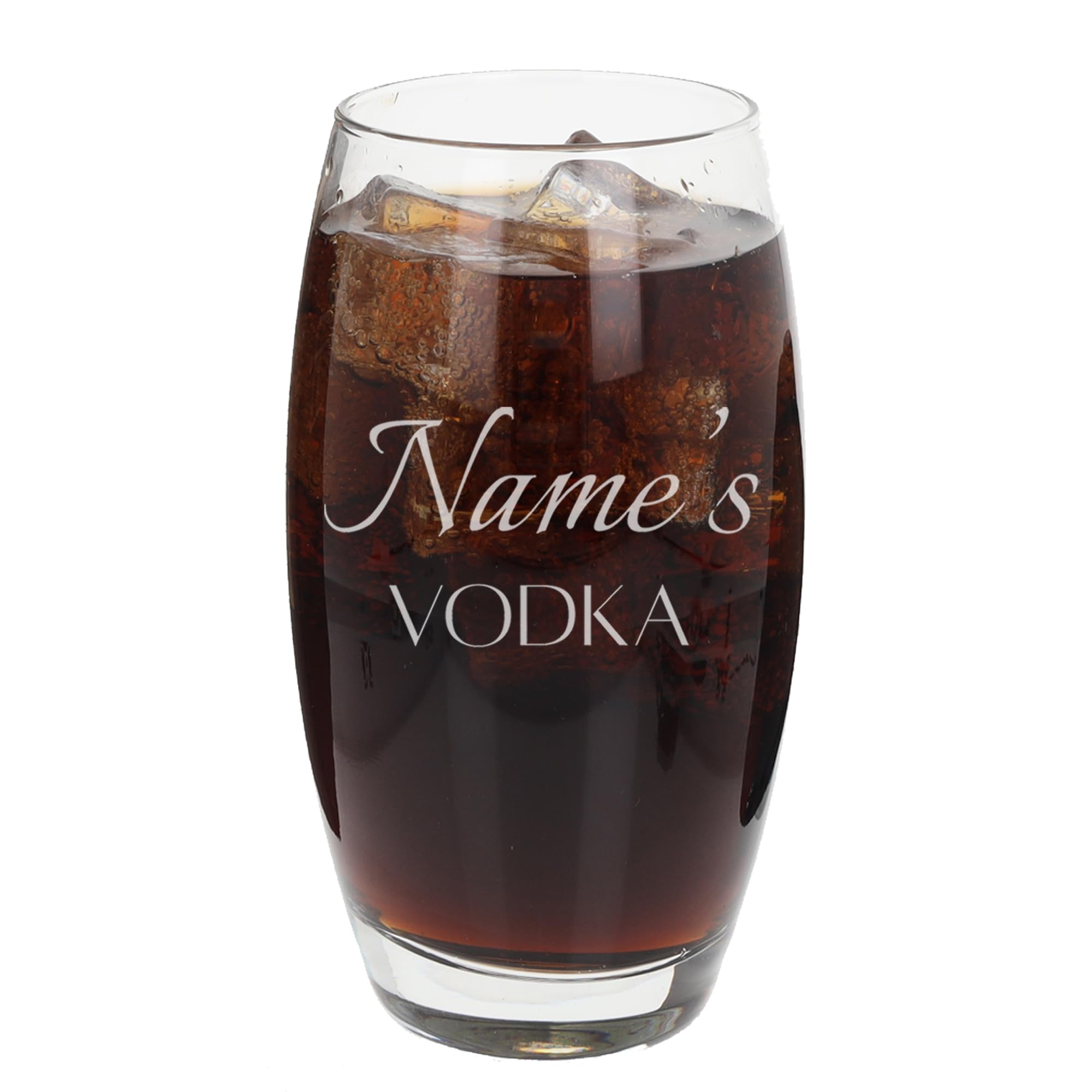 Always Looking Good Personalised Name's Vodka Engraved Novelty Hiball Tumbler Glass Customised with Any Name for Any Occasion, Laser Engraved Vodka Gifts for Women & Men Custom Glass (Large Tondo)